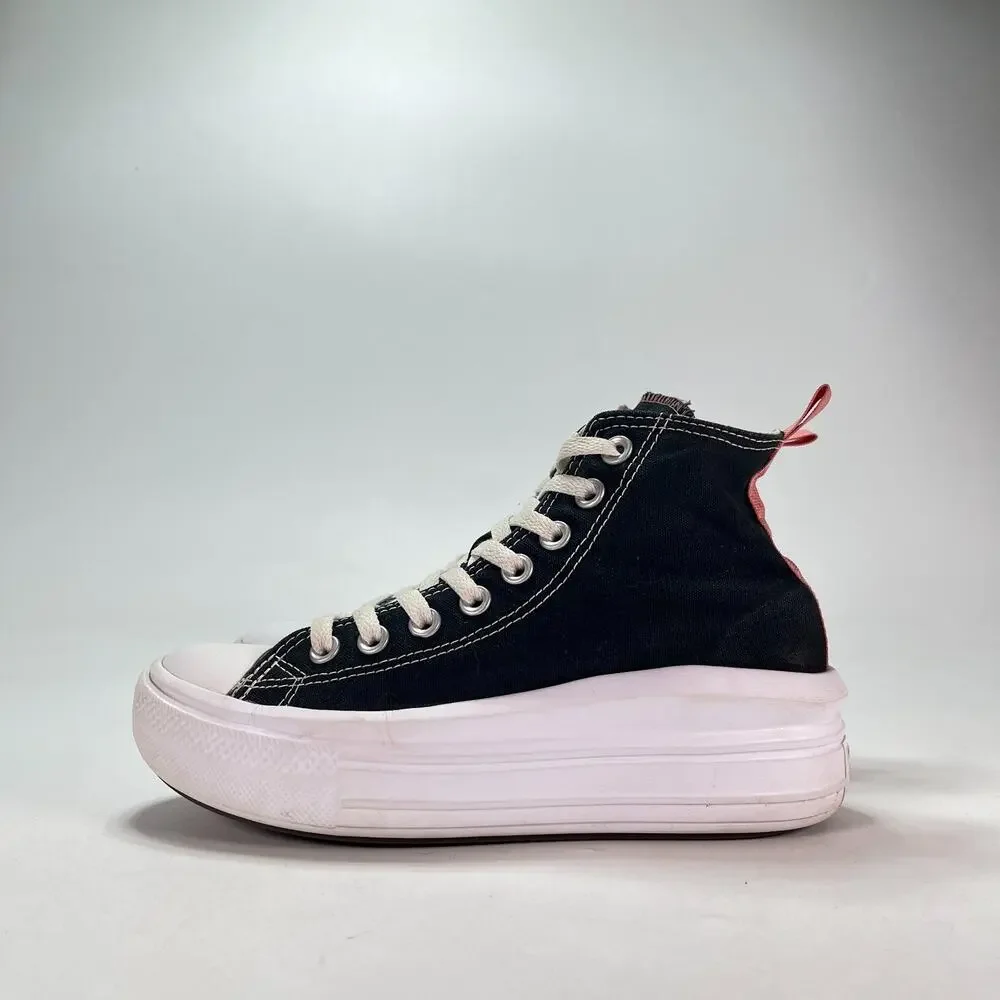 Converse Chuck Taylor All Star Move Black White Platform Sneakers Youth Size 4.5